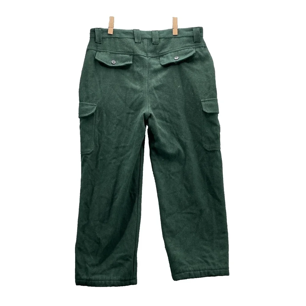 WFS Element Gear Cargo Pants Men 35x26* Forest Green Wool Blend Hunting‎ Outdoor